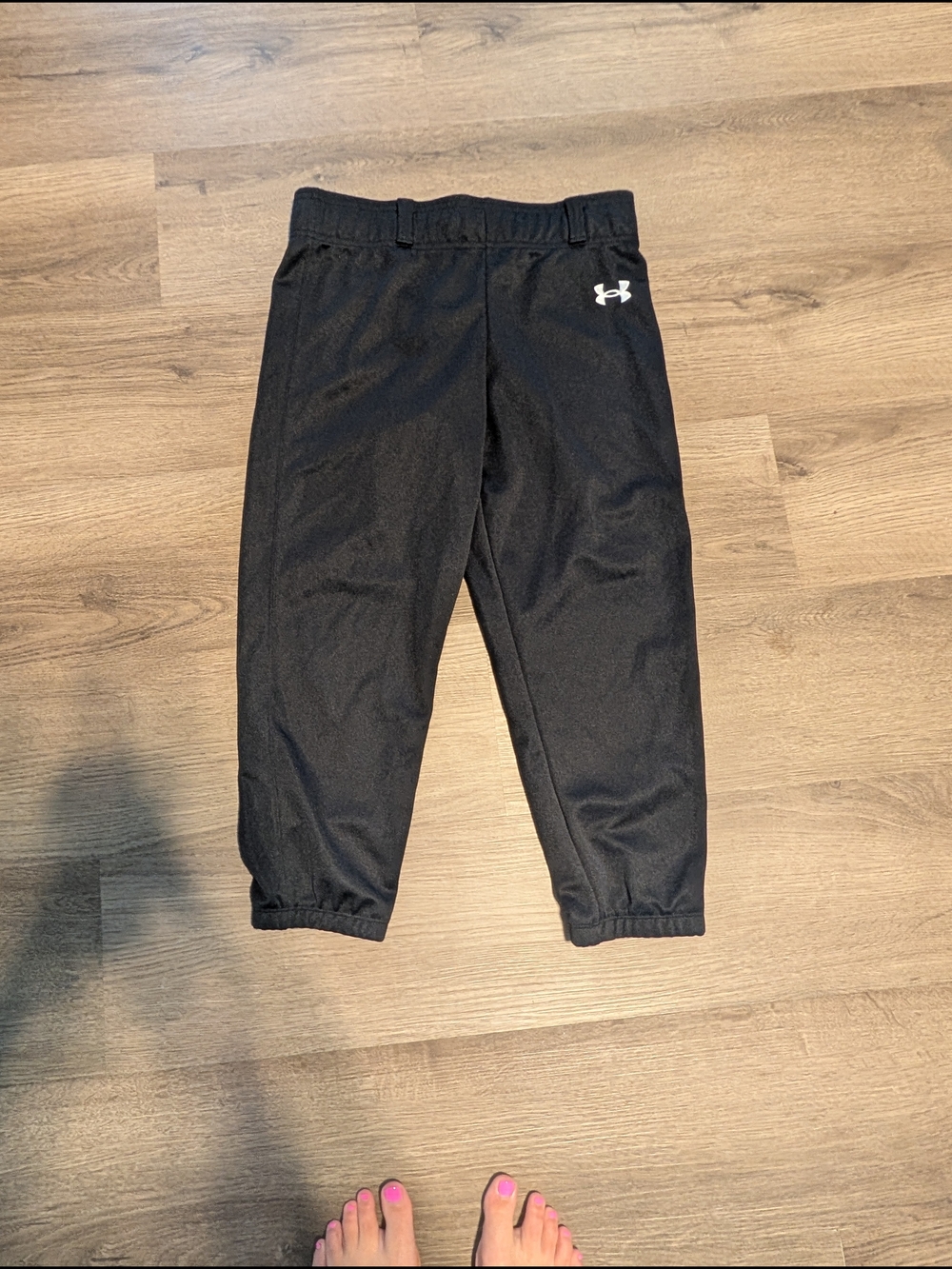 Under Armour Kids Black Jogger Sweatpants with White Logo